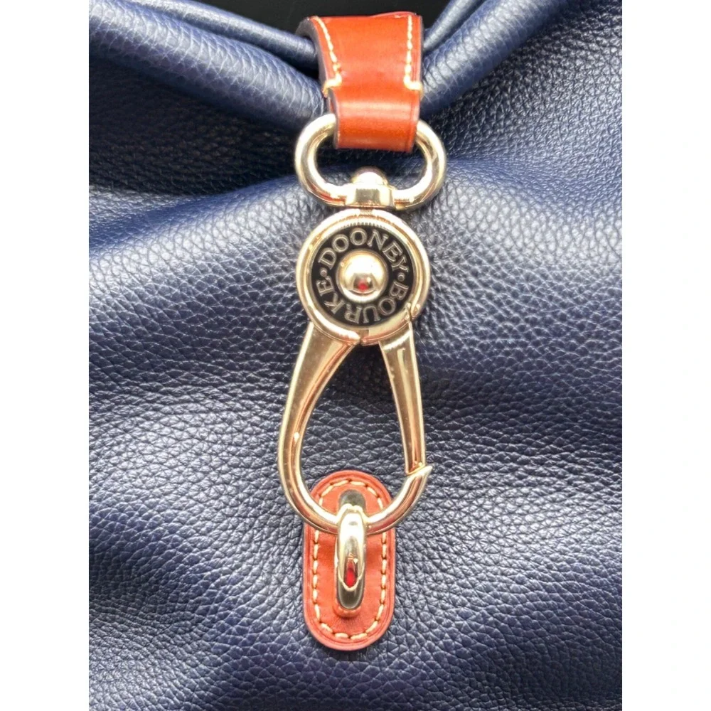 Dooney & Bourke Pebble Grain Lock Blue Shoulder Bag Purse Handbag Dust Bog‎ EUC
